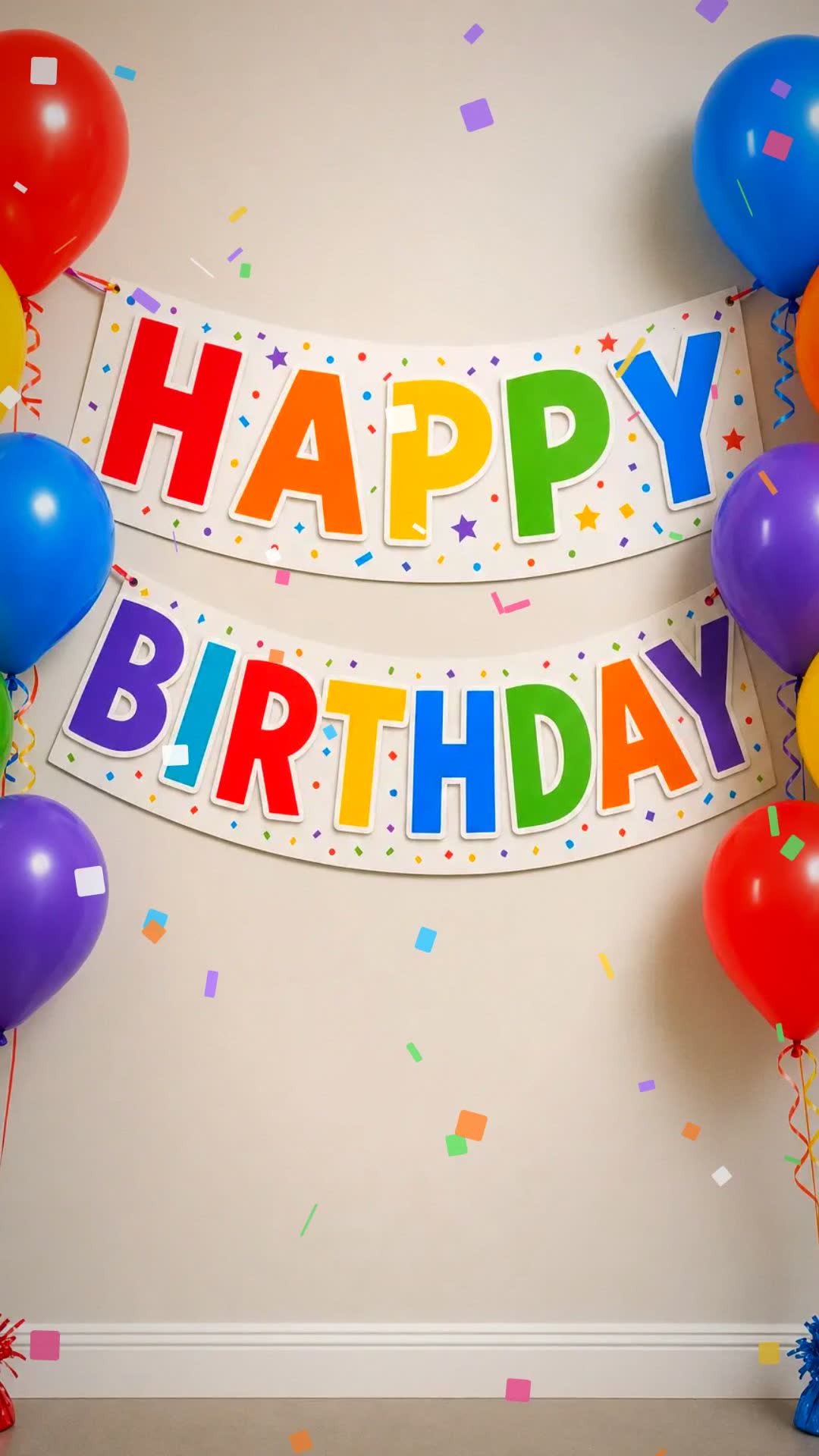 A finished birthday reel made from a set of photos